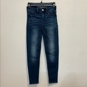 American Eagle Outfitters High Rise Blue Jeans Super Stretch